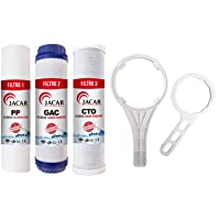Jacar - Kit Filtros de Osmosis Inversa + Llave para Ajustar | Recambios de Filtros Depuradores de Agua para Grifos…